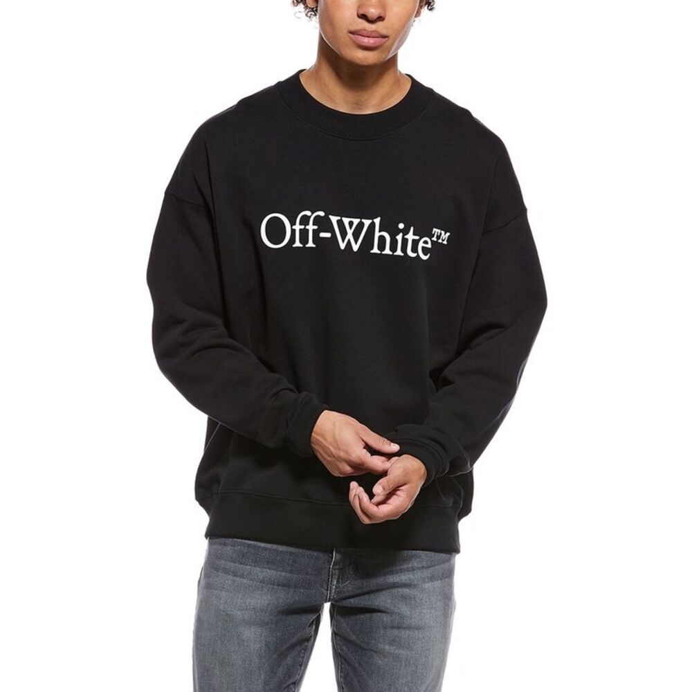 Off-White™ Mens  Graphic Crewneck Sweatshirt, Black